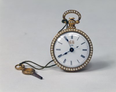 图片[1]-Gold plated enamel pocket watch-China Archive